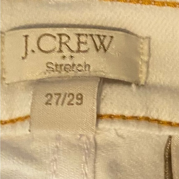 J. Crew White Denim Stretch Slim Straight Leg Jeans Size 27 / 29 - Picture 5 of 6